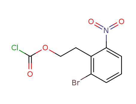 Molecular Structure of 179691-25-9 (Carbonochloridic acid, 2-(2-bromo-6-nitrophenyl)ethyl ester)