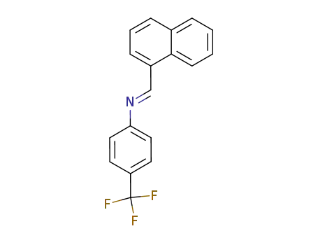 Molecular Structure of 172224-68-9 (Benzenamine, N-(1-naphthalenylmethylene)-4-(trifluoromethyl)-)