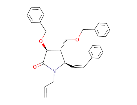 (3S,4S,5R)-1-allyl-3-benzyloxy-4-benzyloxymethyl-5-(2-phenylethenyl)-2-pyrrolidinone