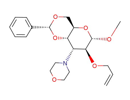 methyl 4,6-O-(phenylmethylene)-3-deoxy-2-O-allyl-3-(4-morpholinyl)-α-D-altro-pyranoside