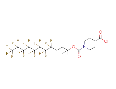 Molecular Structure of 350716-60-8 (piperidine-1,4-dicarboxylic acid mono-(4,4,5,5,6,6,7,7,8,8,9,9,10,10,11,11,11-heptadecafluoro-1,1-dimethylundecyl) ester)