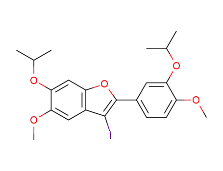 3-iodo-6-isopropoxy-2-(3'-isopropoxy-4'-methoxyphenyl)-5-methoxybenzofuran