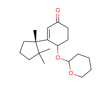 4-(Tetrahydro-pyran-2-yloxy)-3-((S)-1,2,2-trimethyl-cyclopentyl)-cyclohex-2-enone