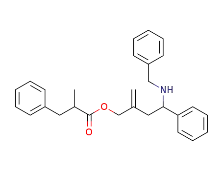 Benzenepropanoic acid, a-methyl-,
2-methylene-4-phenyl-4-[(phenylmethyl)amino]butyl ester