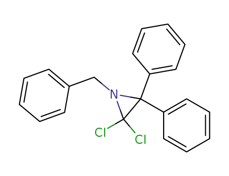 Molecular Structure of 31528-96-8 (Aziridine, 2,2-dichloro-3,3-diphenyl-1-(phenylmethyl)-)