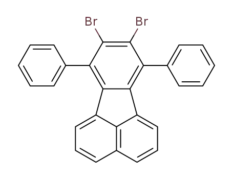 Molecular Structure of 373360-31-7 (Fluoranthene, 8,9-dibromo-7,10-diphenyl-)