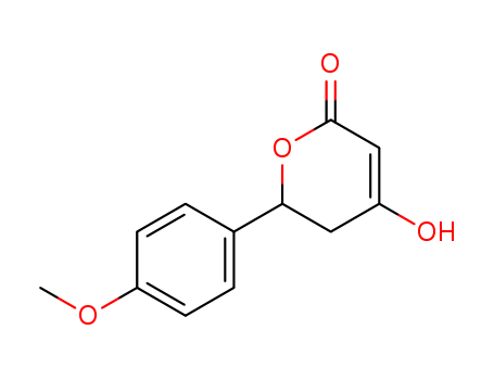 2H-Pyran-2-one, 5,6-dihydro-4-hydroxy-6-(4-methoxyphenyl)-