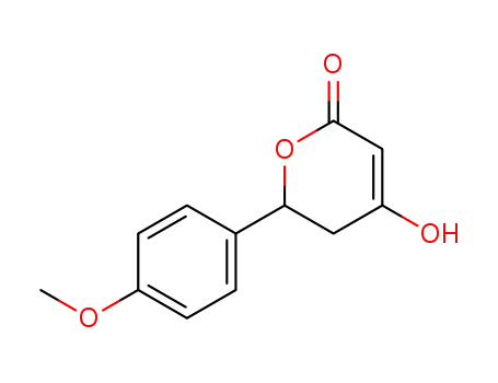 2H-Pyran-2-one, 5,6-dihydro-4-hydroxy-6-(4-methoxyphenyl)-