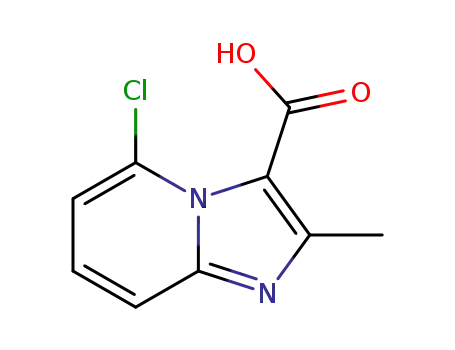 Molecular Structure of 885275-55-8 (5-CHLORO-2-METHYL-IMIDAZO[1,2-A]PYRIDINE-3-CARBOXYLIC ACID)