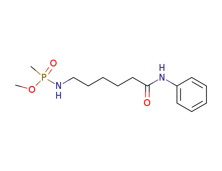Molecular Structure of 606092-24-4 (6-[(methoxymethylphosphinyl)amino]-N-phenylhexaneamide)