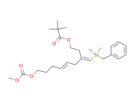 2,2-dimethyl-propionic acid 3-[(benzyl-dimethyl-silanyl)-methylene]-9-methoxycarbonyloxynon-5-enyl ester