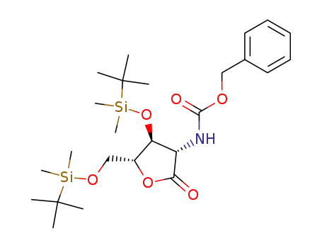 2-(N-benzyloxycarbonyl)-amino-2-deoxy-3,4-di-(tert-butyl-dimethylsilyloxy)-D-arabino-1,4-lactone