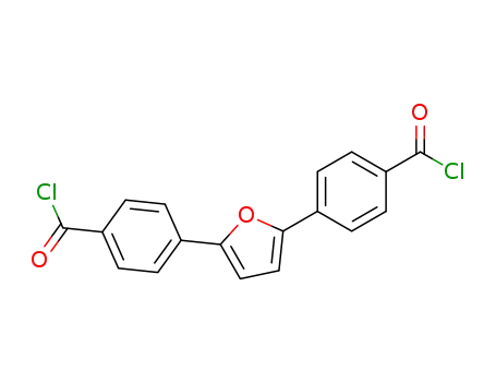 Molecular Structure of 101579-34-4 (Benzoyl chloride, 4,4'-(2,5-furandiyl)bis-)