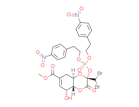 methyl (3S-4aR-(4aβ,8α,8aα))-3-(di-(2-(4-nitrophenyl)ethoxy)phosphinyloxy)-3-(dibromomethyl)-8-hydroxy-2-oxo-2,3,4a,5,8,8a-hexahydro-1,4-benzodioxin-6-carboxylate