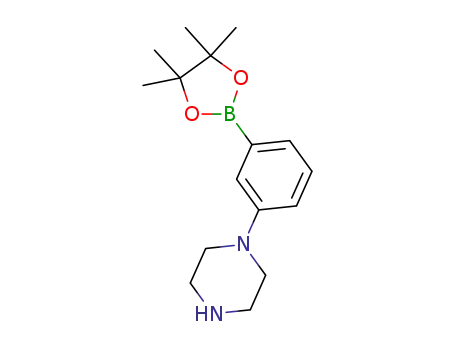 Molecular Structure of 871125-87-0 (2-PIPERIZINYLPYRIDINE-4-BORONIC ACID, PINACOL ESTER)
