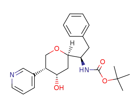 [1-(4-hydroxy-5-pyridin-3-yl-tetrahydro-pyran-2-yl)-2-phenyl-ethyl]-carbamic acid tert-butyl ester
