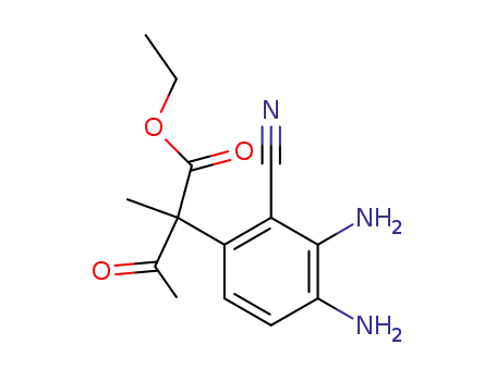 2-(3,4-diamino-2-cyanophenyl)-2-methyl-3-oxobutyric acid ethyl ester