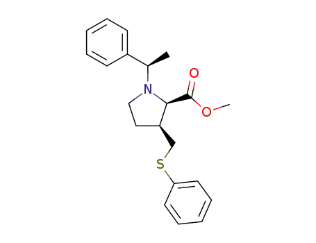 (2R,3S)-1-[(R)-1-phenylethyl]-3-[(phenylsulfanyl)methyl]pyrrolidine-2-carboxylic acid methyl ester