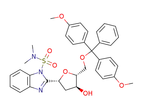 2-{(2R,4S,5R)-5-[Bis-(4-methoxy-phenyl)-phenyl-methoxymethyl]-4-hydroxy-tetrahydro-furan-2-yl}-benzoimidazole-1-sulfonic acid dimethylamide