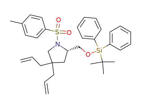 (2S)(2-tert-butyldiphenylsilyloxymethyl)-4,4-diallyl-1-(toluene-4-sulfonyl)pyrrolidine
