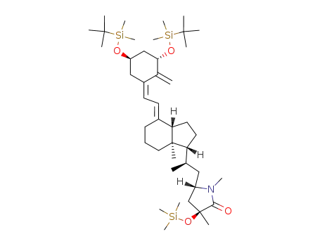 (3S,5S)-5-((R)-2-{(1R,3aS,7aR)-4-[2-[(3S,5R)-3,5-Bis-(tert-butyl-dimethyl-silanyloxy)-2-methylene-cyclohex-(Z)-ylidene]-eth-(E)-ylidene]-7a-methyl-octahydro-inden-1-yl}-propyl)-1,3-dimethyl-3-trimethylsilanyloxy-pyrrolidin-2-one