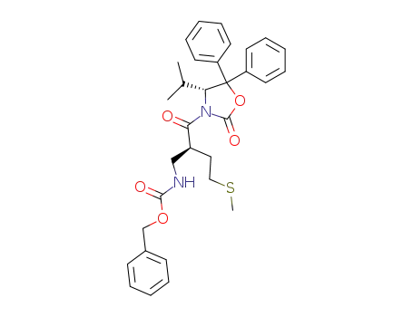 (4R)-3-[(2S)-2-({[(benzyloxy)carbonyl]amino}methyl)-4-(methylsulfanyl)-1-oxobutyl]-4-(1-methylethyl)-5,5-diphenyloxazolidin-2-one