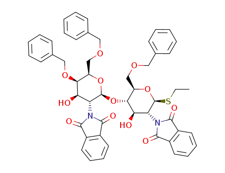 ethyl (4,6-di-O-benzyl-2-deoxy-2-phthalimido-β-D-galactopyranosyl)-(1->4)-6-O-benzyl-2-deoxy-2-phthalimido-1-thio-β-D-glucopyranoside