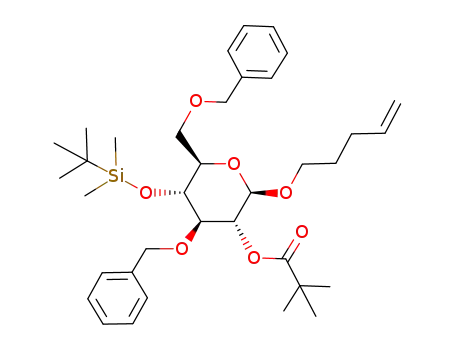 n-pentenyl 4-O-tert-butyldimethylsilyl-3,6-di-O-benzyl-2-O-pivaloyl-β-D-glucopyranoside