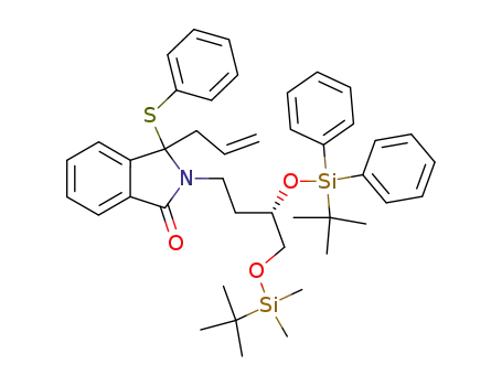 3-allyl-2-[4-(<i>tert</i>-butyl-dimethyl-silanyloxy)-3-(<i>tert</i>-butyl-diphenyl-silanyloxy)-butyl]-3-phenylsulfanyl-2,3-dihydro-isoindol-1-one