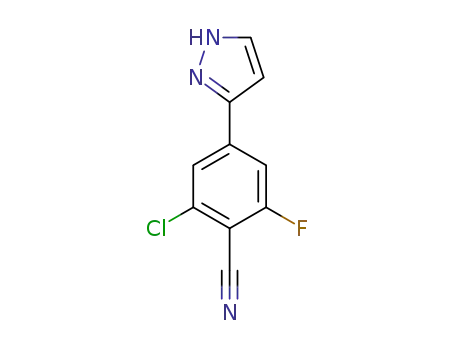 2-Chloro-6-fluoro-4-(1H-pyrazol-5-yl)benzonitrile
