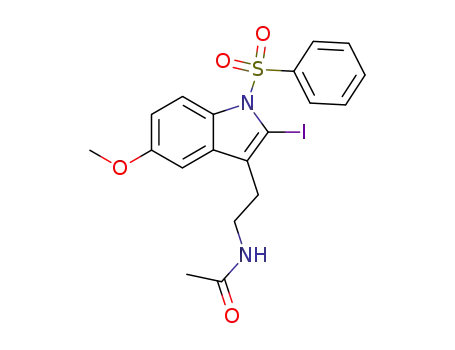 Acetamide, N-[2-[2-iodo-5-methoxy-1-(phenylsulfonyl)-1H-indol-3-yl]ethyl]-