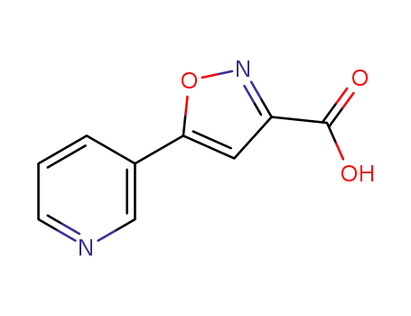 Molecular Structure of 893638-39-6 (5-(3-Pyridyl)isoxazole-3-carboxylic Acid)