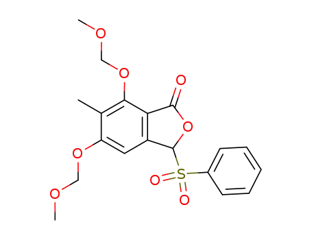 1(3H)-Isobenzofuranone,
5,7-bis(methoxymethoxy)-6-methyl-3-(phenylsulfonyl)-