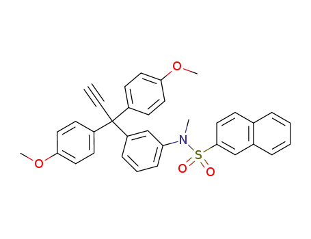 naphthalene-2-sulfonic acid {3-[1,1-bis-(4-methoxy-phenyl)-prop-2-ynyl]-phenyl}-methyl-amide