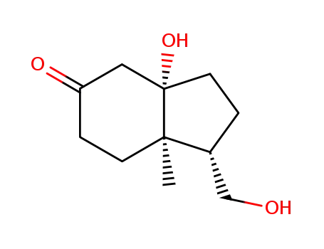 Molecular Structure of 178379-39-0 ((1S,3aS,7aR)-1-hydroxymethyl-3a-hydroxy-7a-methyl-5-perhydroindenone)