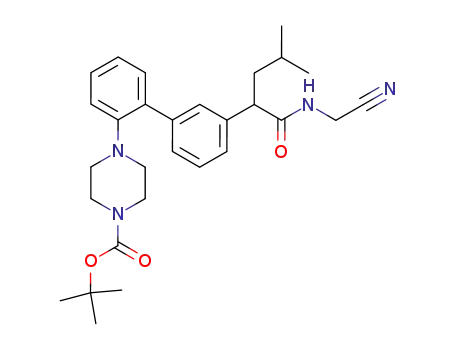 1-Piperazinecarboxylic acid,
4-[3'-[1-[[(cyanomethyl)amino]carbonyl]-3-methylbutyl][1,1'-biphenyl]-2-yl
]-, 1,1-dimethylethyl ester