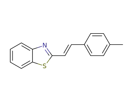Molecular Structure of 36078-93-0 (Benzothiazole, 2-[2-(4-methylphenyl)ethenyl]-, (E)-)