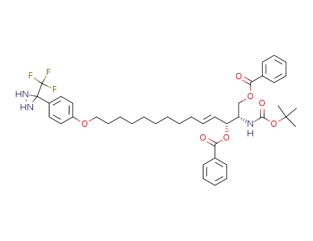 (2S,3R)-1,3-di-O-benzoyl-2-(tert-butoxycarbonylamino)-14-O-[4'-[3-(trifluoromethyl)diaziridin-3-yl]phenyl]-(4E)-tetradecene-1,3,14-triol