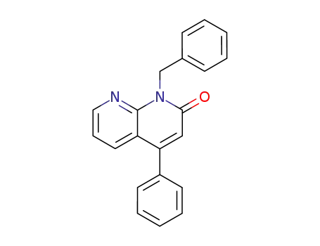 Molecular Structure of 178548-28-2 (1,8-Naphthyridin-2(1H)-one, 4-phenyl-1-(phenylmethyl)-)