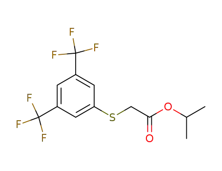 Molecular Structure of 533888-83-4 (isopropyl {[3,5-bis(trifluoromethyl)phenyl]thio}acetate)