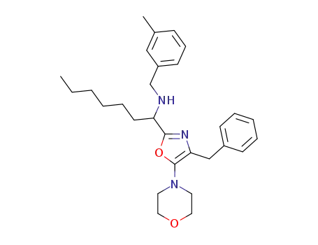 [1-(4-benzyl-5-morpholin-4-yl-oxazol-2-yl)-heptyl]-(3-methyl-benzyl)-amine