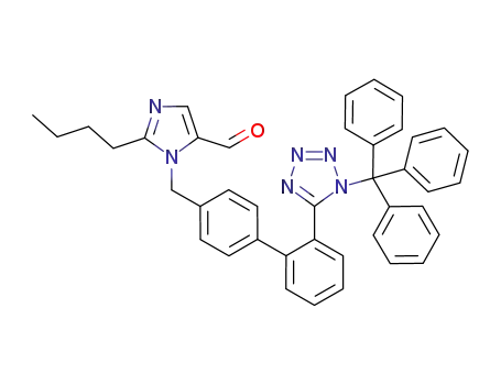 2-butyl-1-((2'-(1-trityl-1H-tetrazol-5-yl)-[1,1'-biphenyl]-4-yl)methyl)-1H-imidazole-5-carbaldehyde