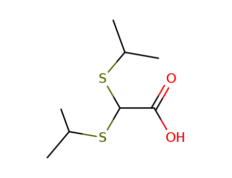 Molecular Structure of 190849-48-0 (Acetic acid, bis[(1-methylethyl)thio]-)