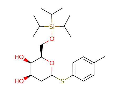Molecular Structure of 918334-12-0 (p-methylphenyl 2-deoxy-1-thio-6-O-triisopropylsilyl-D-galactopyranoside)