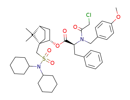 (S)-2-[(2-Chloro-acetyl)-(4-methoxy-benzyl)-amino]-3-phenyl-propionic acid (1R,2S,4S)-1-[(dicyclohexylsulfamoyl)-methyl]-7,7-dimethyl-bicyclo[2.2.1]hept-2-yl ester