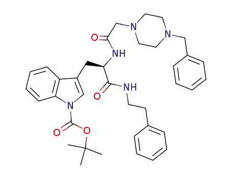N<sub>1</sub>-(2-phenylethyl)-(2R)-2-{[(4-benzylpiperazino)methyl]carboxamido}-3-[1-(tert-butoxycarbonyl)-3-indolyl]propanamide