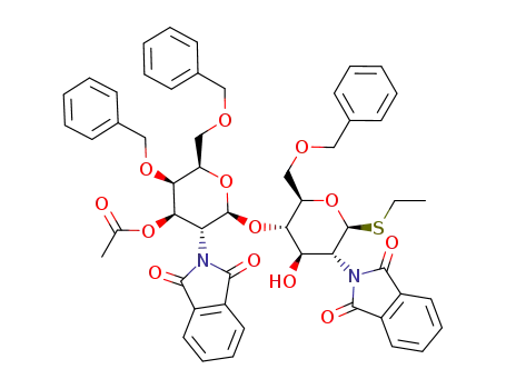 ethyl (3-O-acetyl-4,6-di-O-benzyl-2-deoxy-2-phthalimido-β-D-galactopyranosyl)-(1->4)-6-O-benzyl-2-deoxy-2-phthalimido-1-thio-β-D-glucopyranoside
