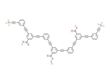 Benzoic acid,
3,5-bis[[3-[[3-(methoxycarbonyl)-5-[[3-[(trimethylsilyl)ethynyl]phenyl]ethyn
yl]phenyl]ethynyl]phenyl]ethynyl]-, ethyl ester