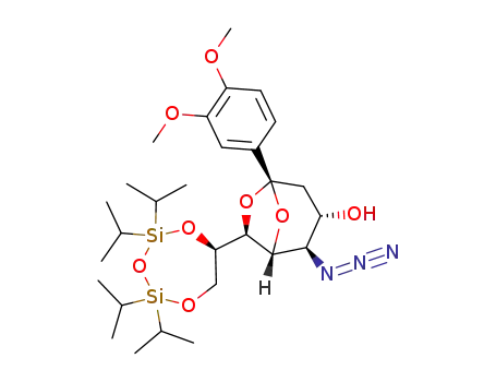 (1R,2R,3S,5S,7S)-2-Azido-5-(3,4-dimethoxy-phenyl)-7-((R)-2,2,4,4-tetraisopropyl-[1,3,5,2,4]trioxadisilepan-6-yl)-6,8-dioxa-bicyclo[3.2.1]octan-3-ol