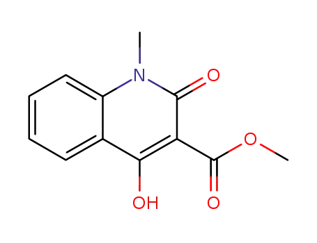 Molecular Structure of 84088-50-6 (3-Quinolinecarboxylic acid, 1,2-dihydro-4-hydroxy-1-Methyl-2-oxo-, Methyl ester)